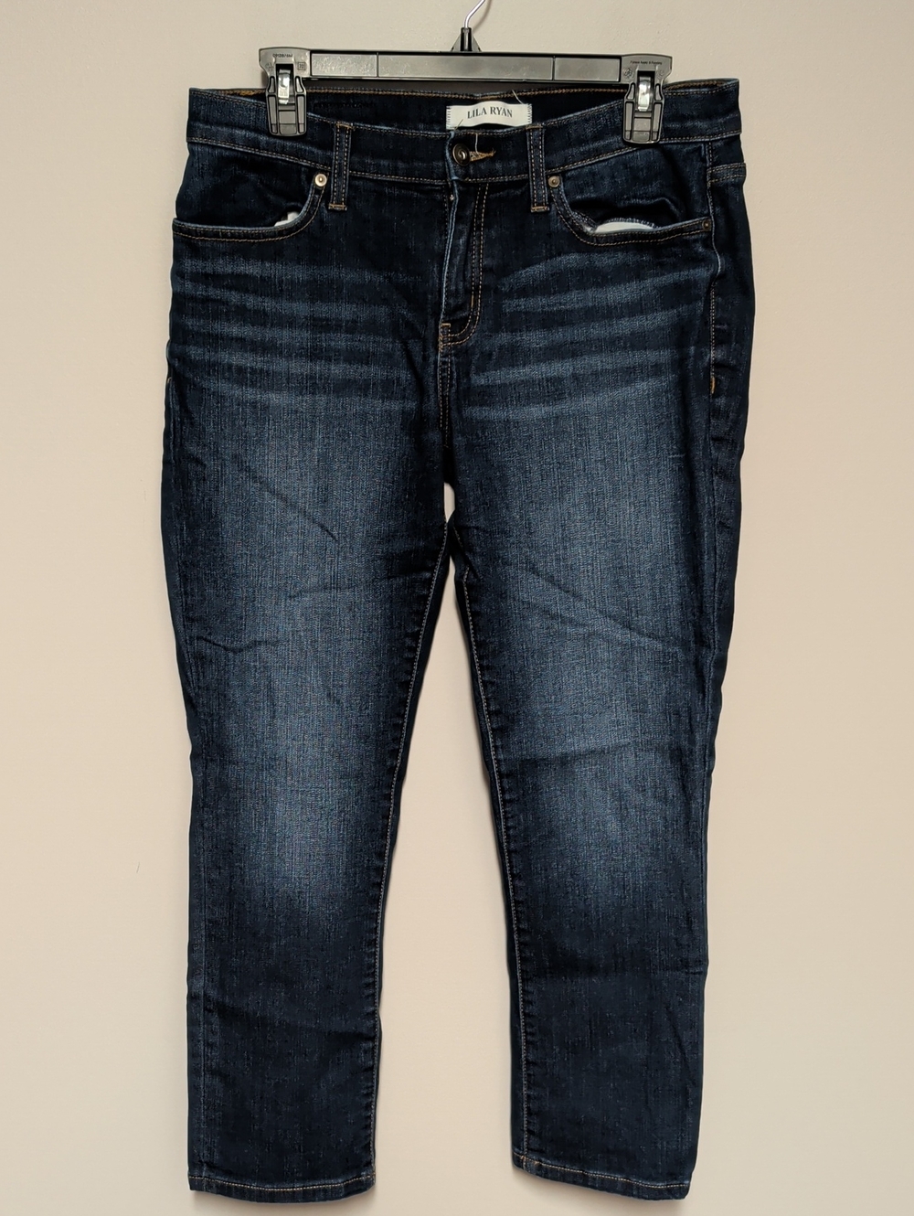 LILA RYAN Dark Indigo Cropped Stretch Jeans